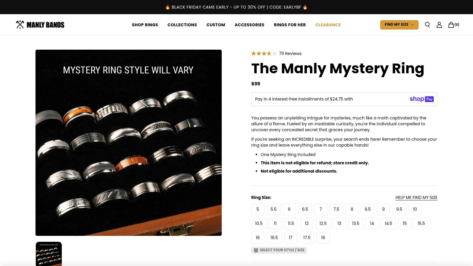 Manly Bands The Manly Mystery Ring