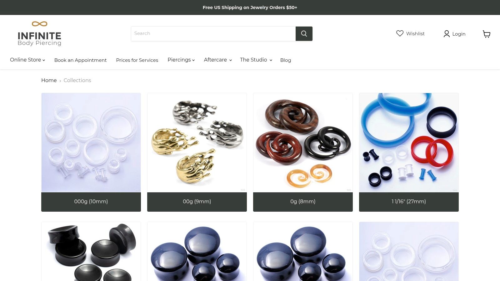 Infinite Body Piercing online shop