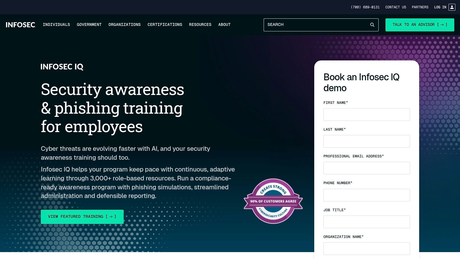 Infosec IQ, Security Awareness and Anti-Phishing Training by Cengage