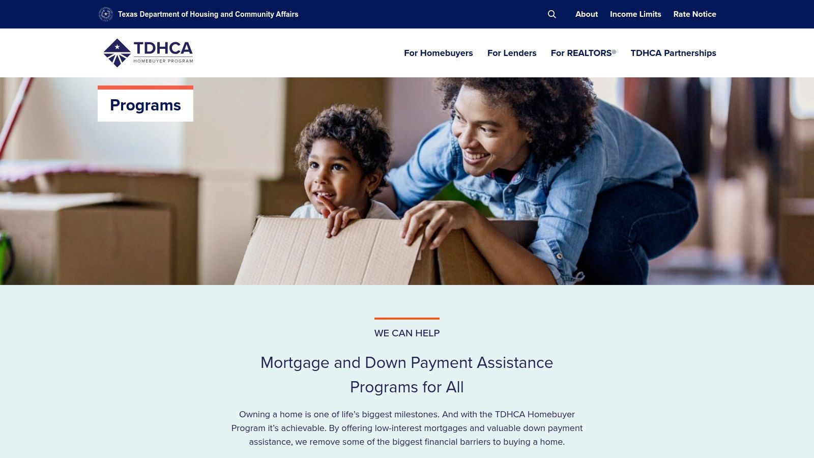 Texas — TDHCA My First Texas Home & TSAHC (Homes for Texas Heroes / Home Sweet Texas)