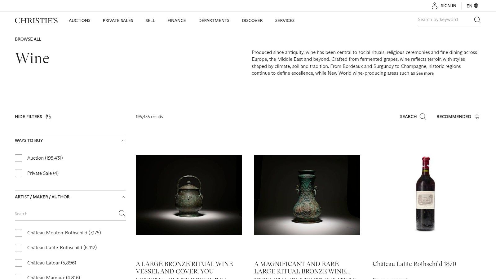 Christie's Wine