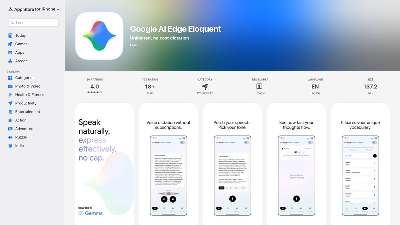 Google AI Edge Eloquent