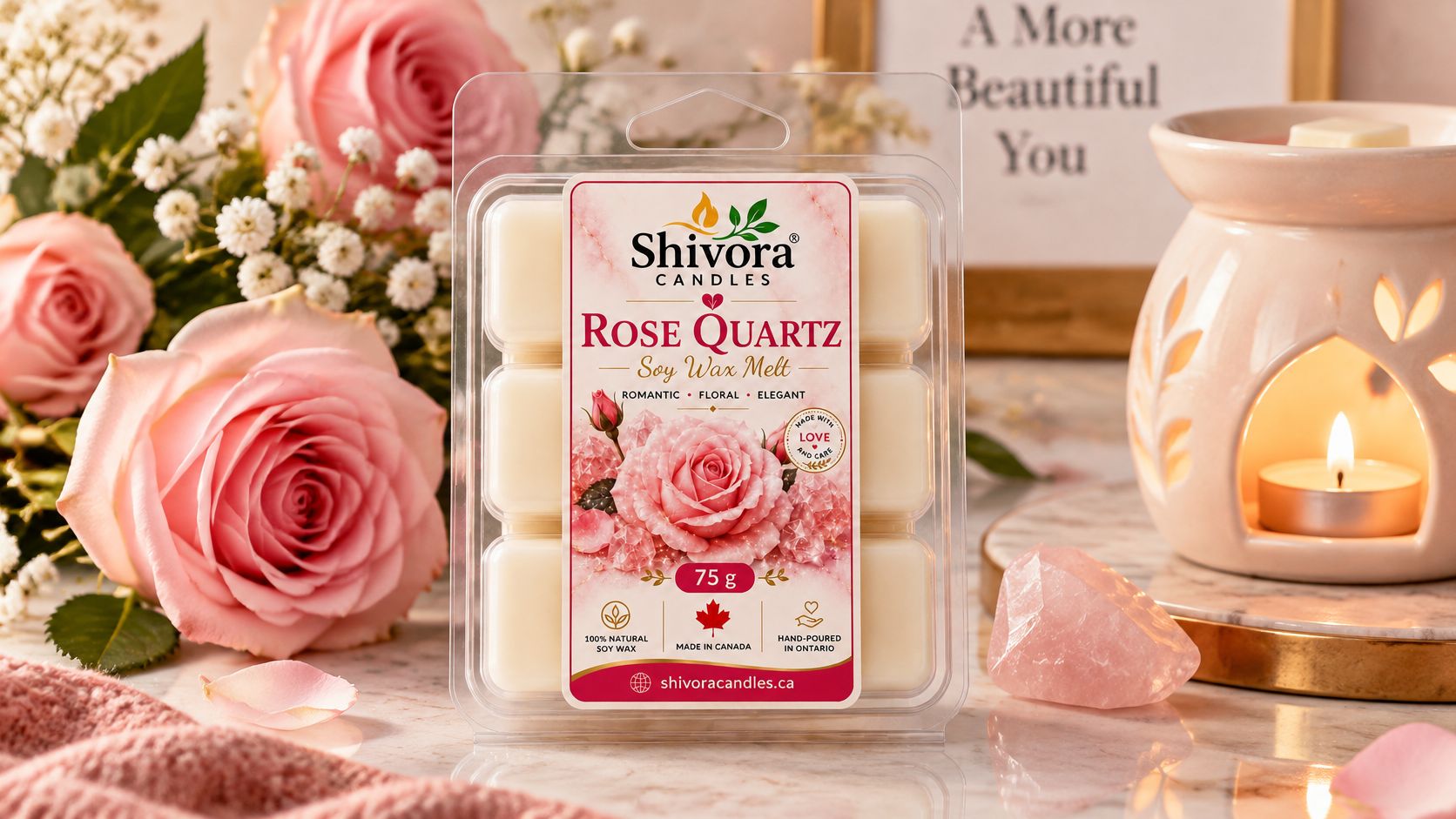 Rose Quartz Soy Wax Melt Canada – 75g
