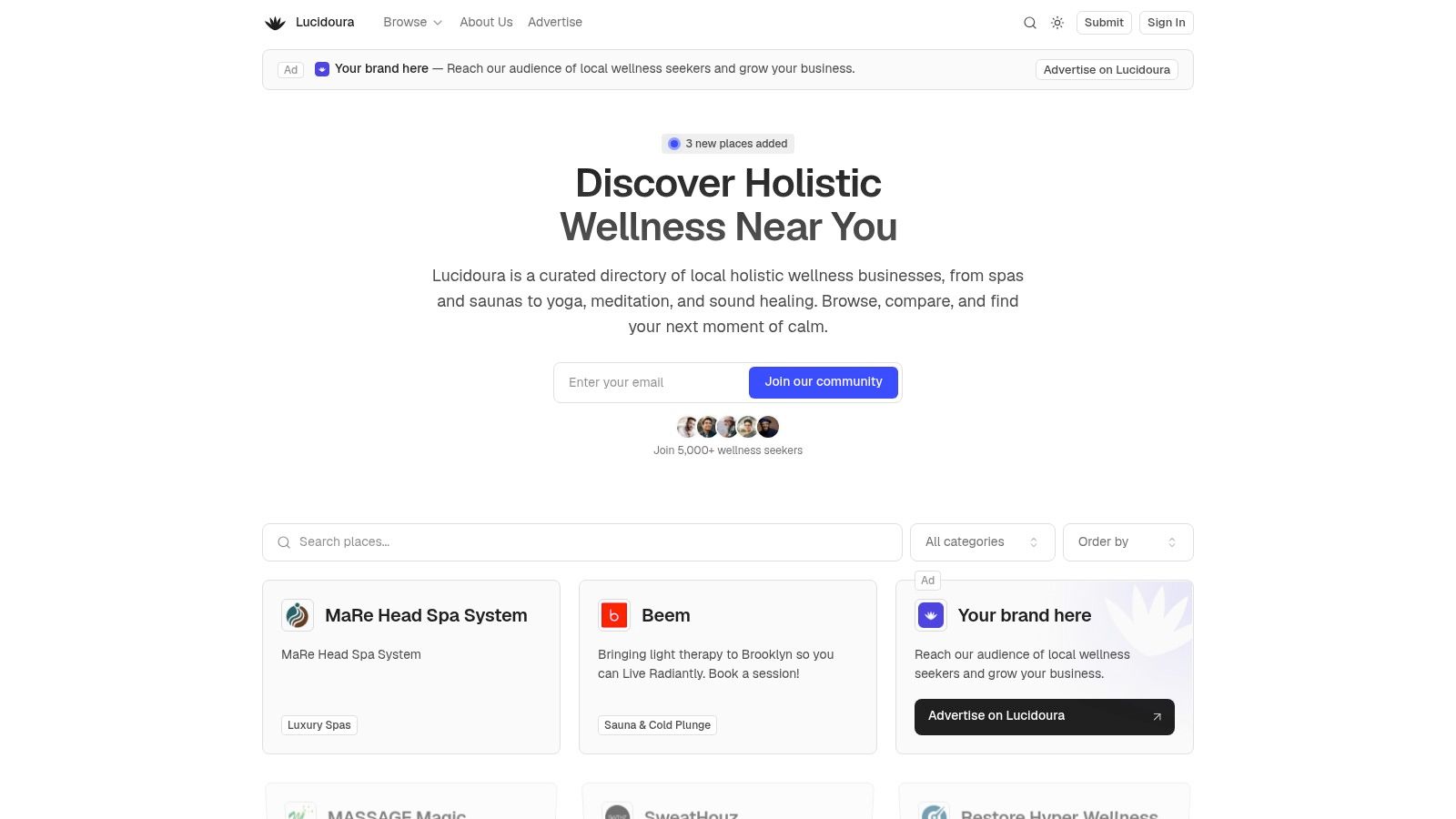 Screenshot from https://lucidoura.com