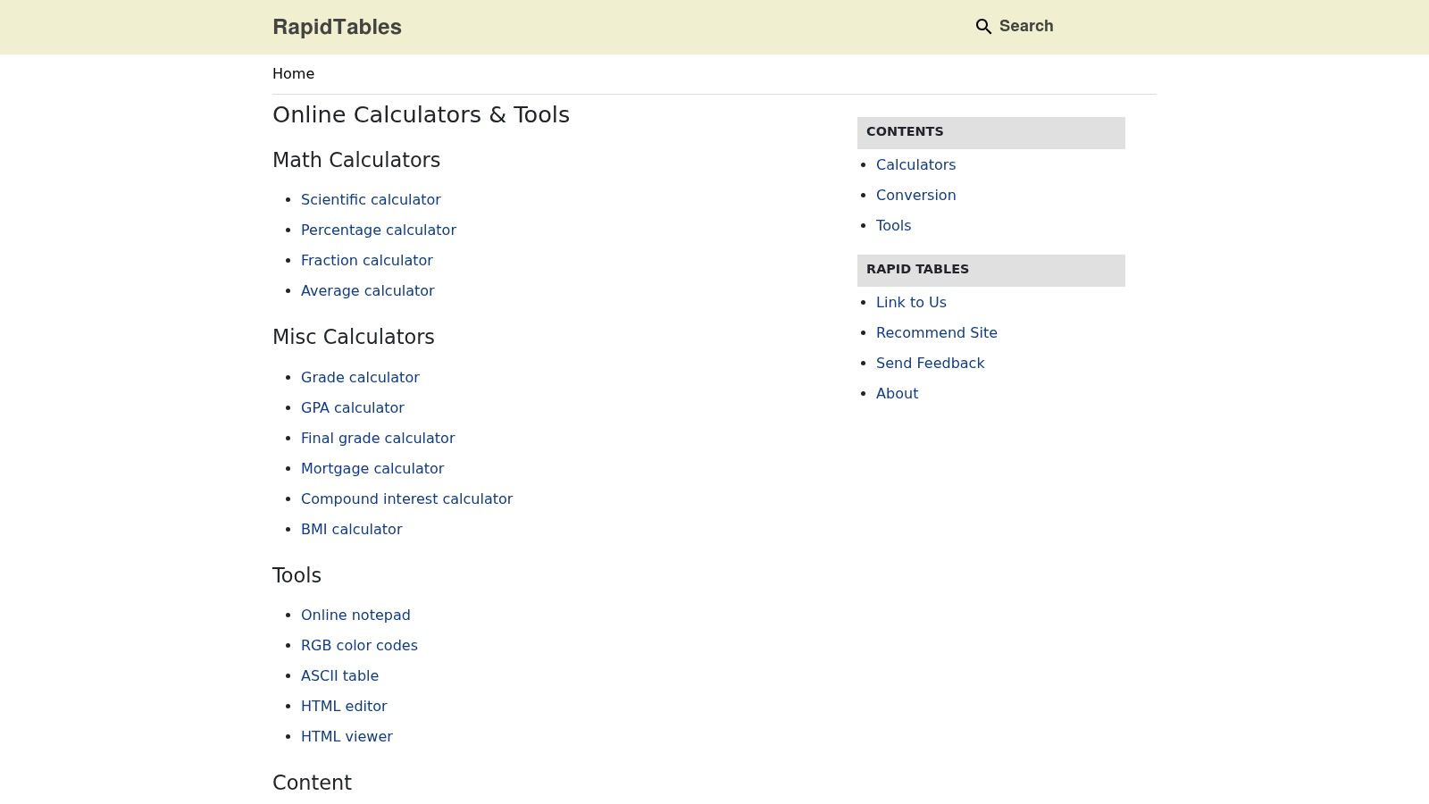 RapidTables