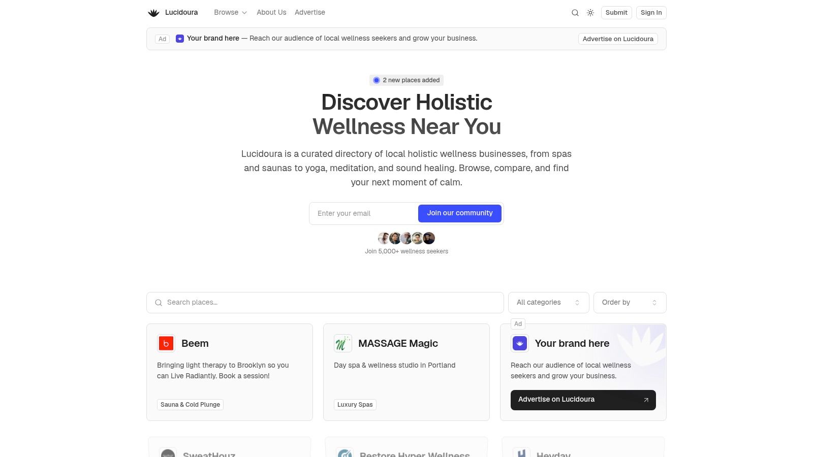 Screenshot from https://lucidoura.com