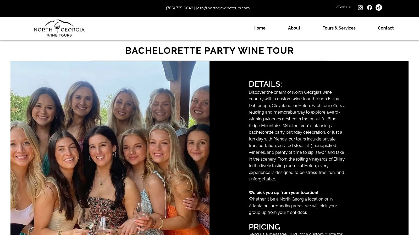 North Georgia Wine Tours – Bachelorette Wine Country Day Trips