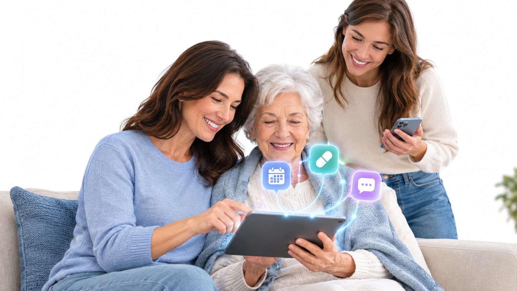 Illustration : Application pour personne âgée : guide pratique pour les familles