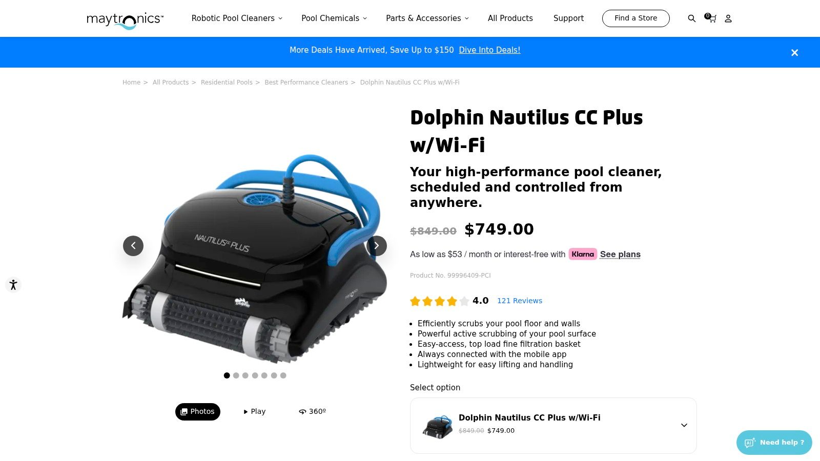 Maytronics Dolphin Nautilus CC Plus with Wi-Fi