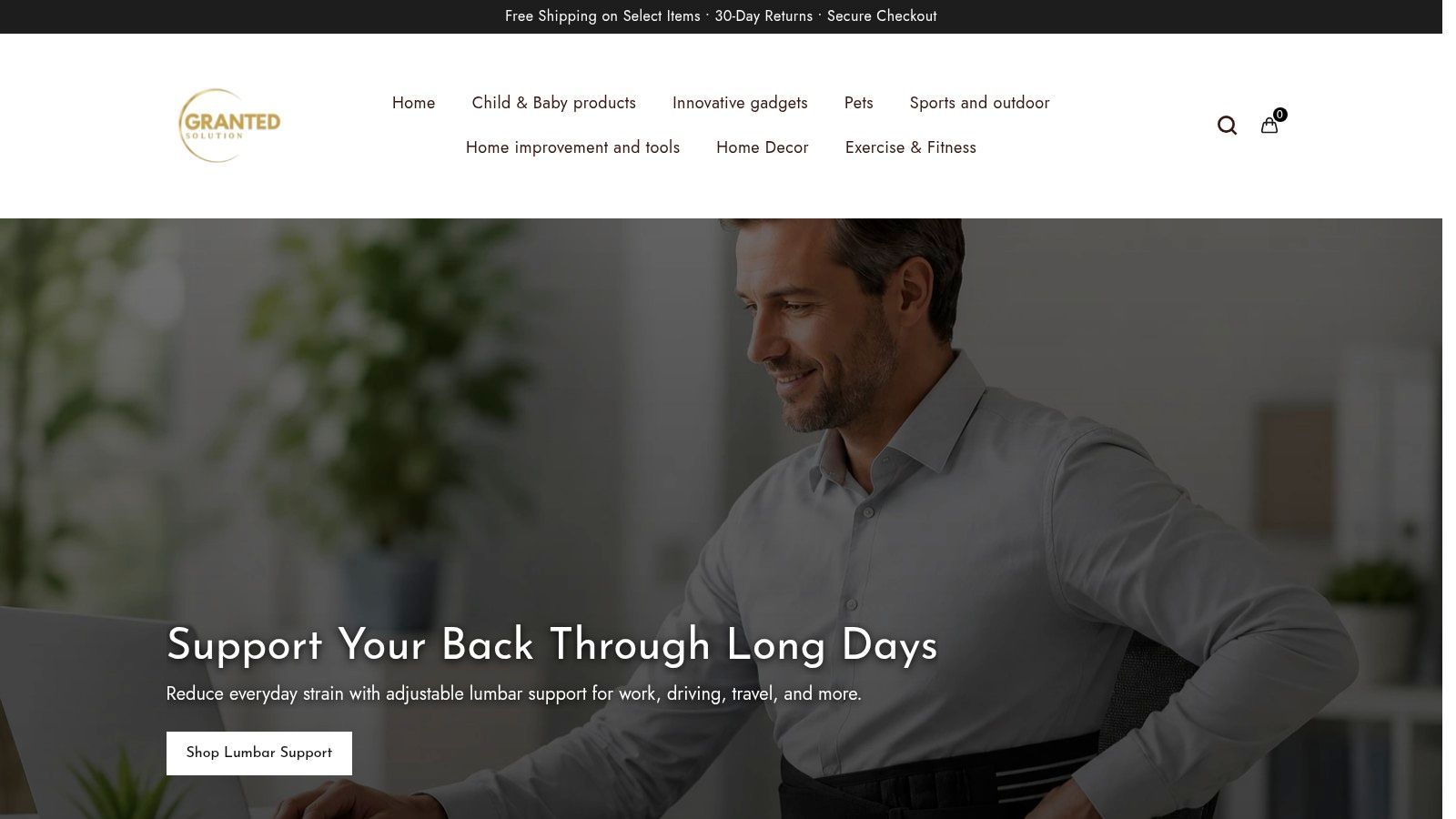Screenshot from https://thegrantedsolutions.com