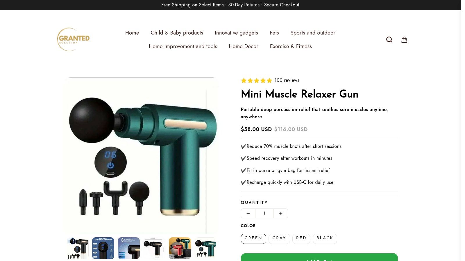 Products - Mini Muscle Relaxer Gun