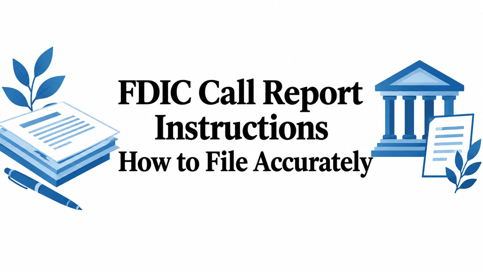 FDIC Call Report Instructions How to File Accurately