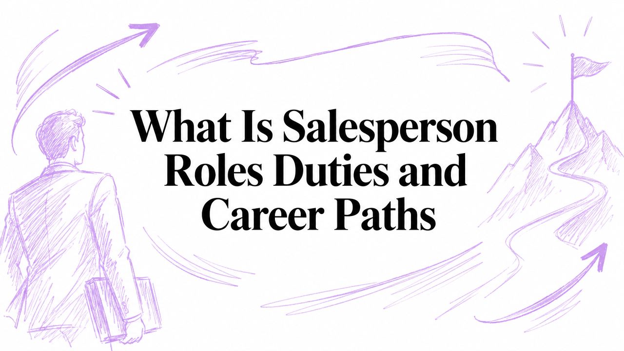 What Is Salesperson Roles Duties and Career Paths