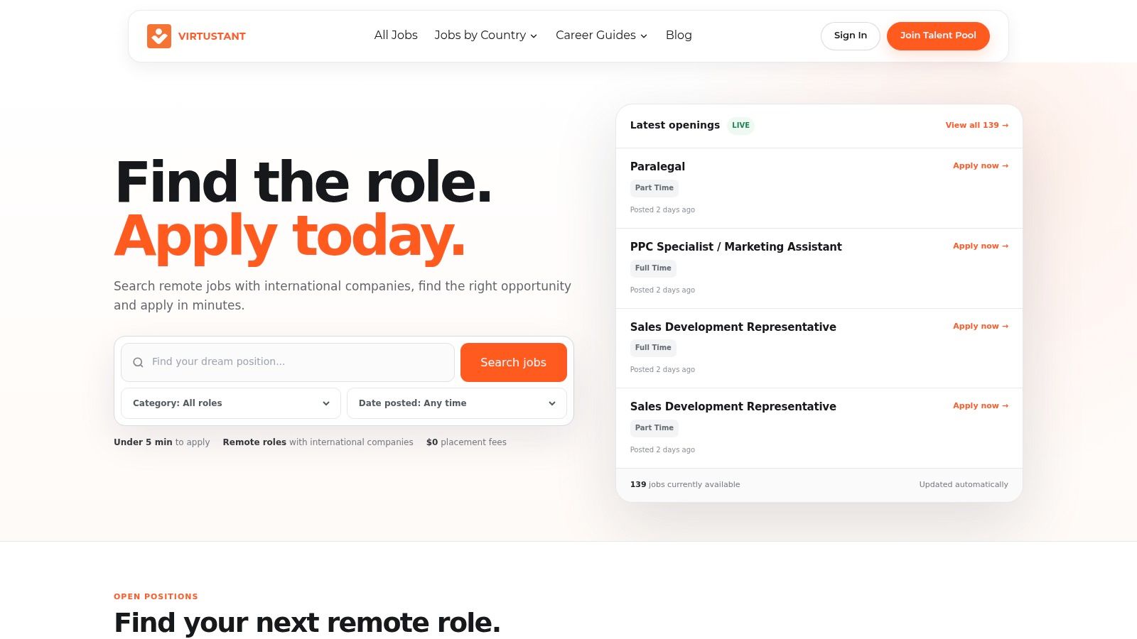 Virtustant Jobs
