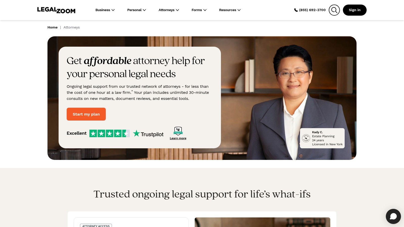 LegalZoom (Personal Attorney Plan)