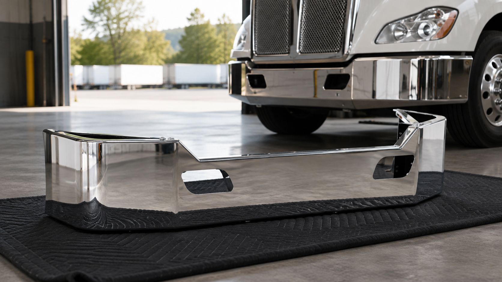 Chrome bumper for Kenworth T680 (2008–2017)