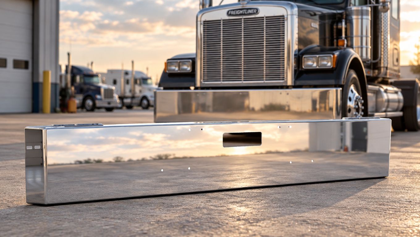 Chrome bumper for Freightliner Classic