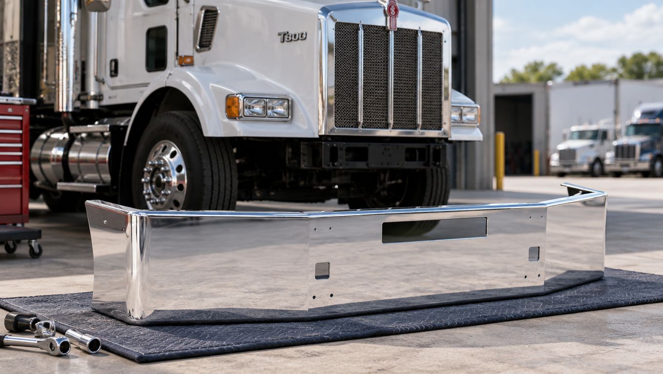 Chrome bumper for Kenworth T800 (-2003)