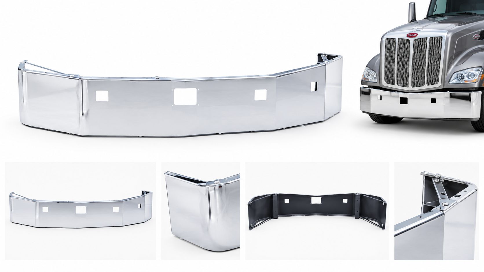 Chrome bumper for Peterbilt 579 (2012+)