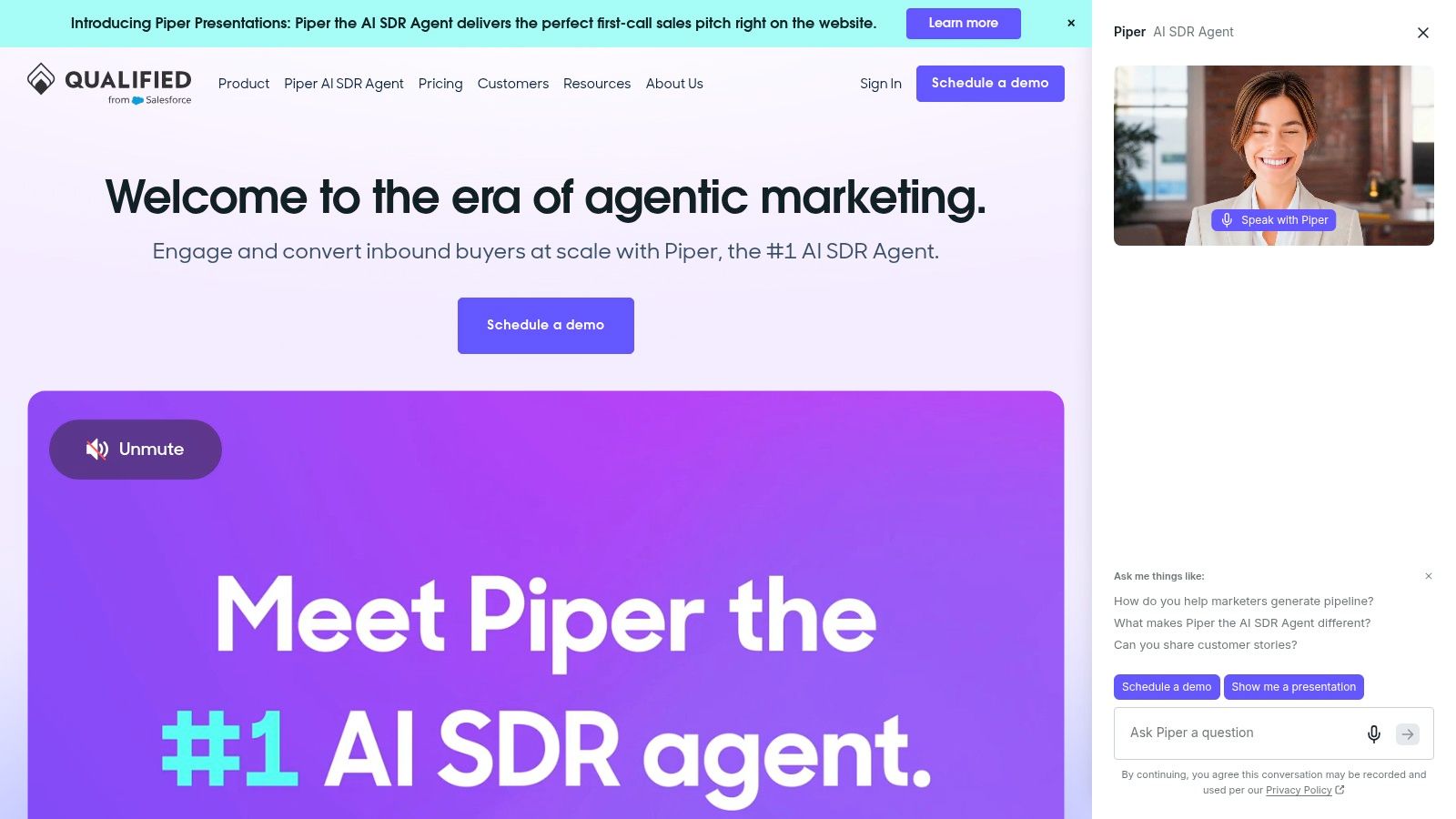 Qualified (Piper, the AI SDR Agent)