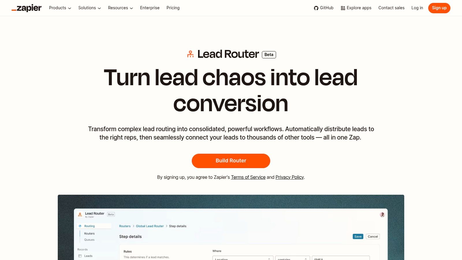 Zapier Lead Router
