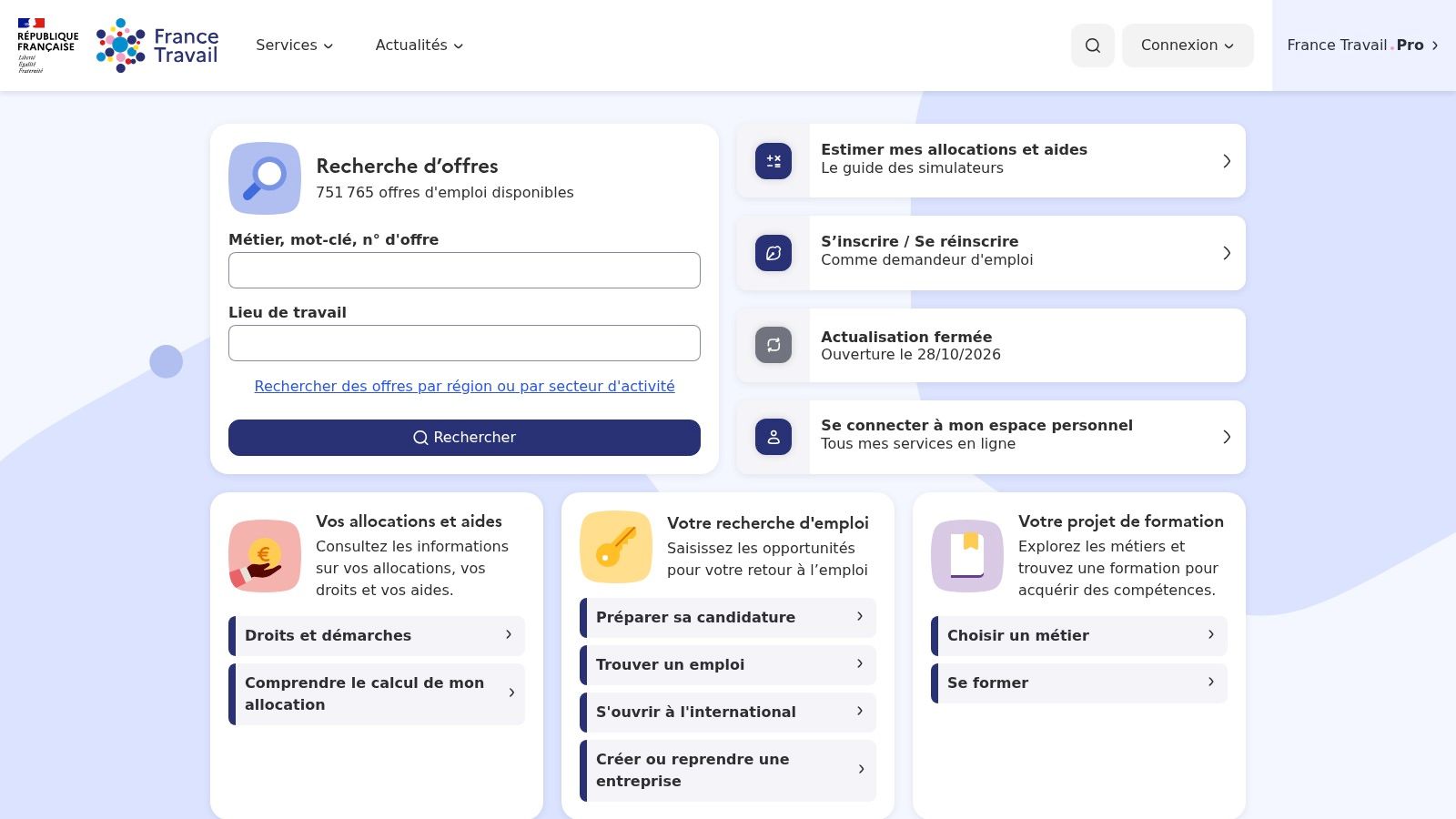 France Travail – Parcours Emploi