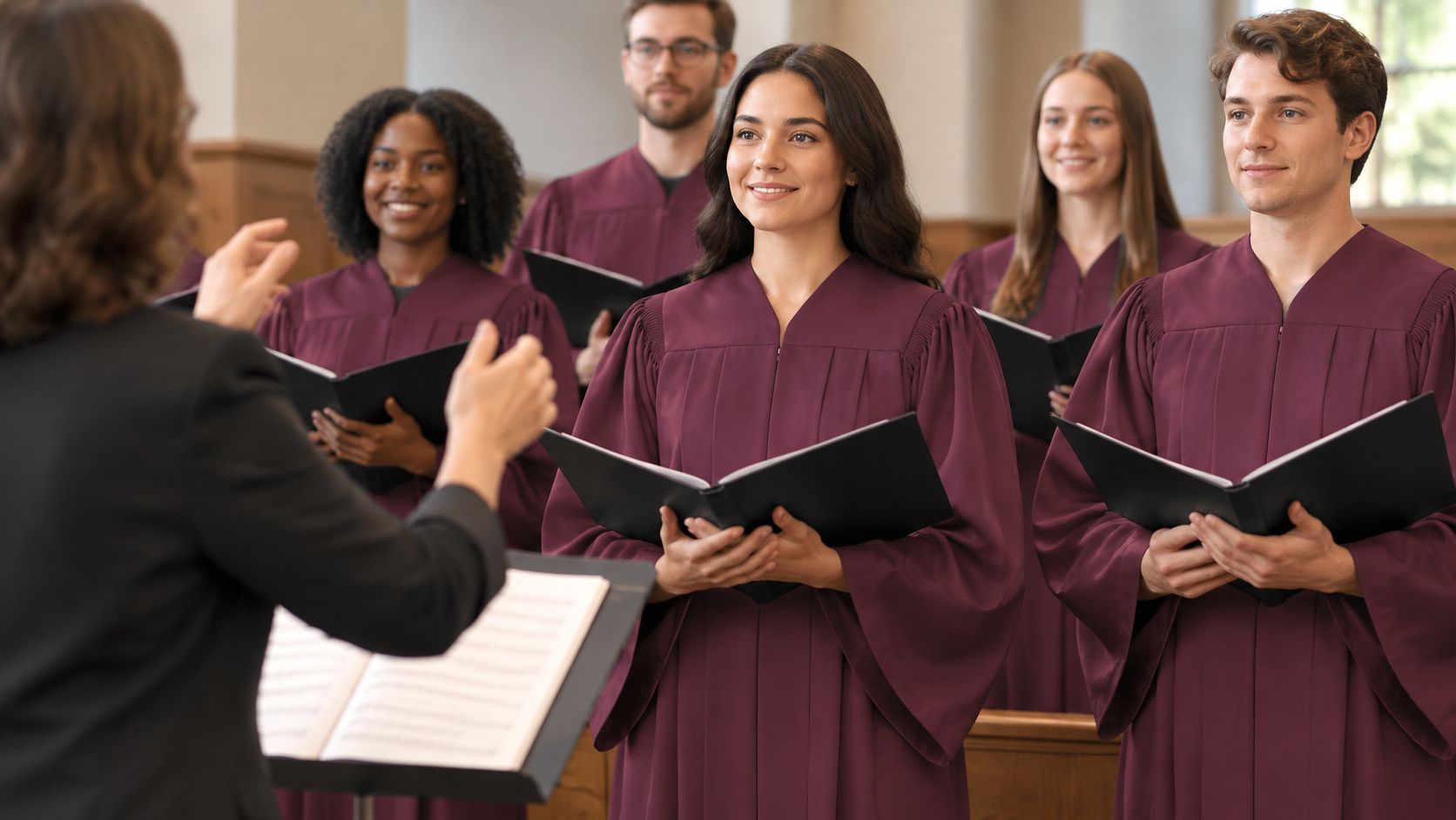 Deluxe Maroon Choir Robe
