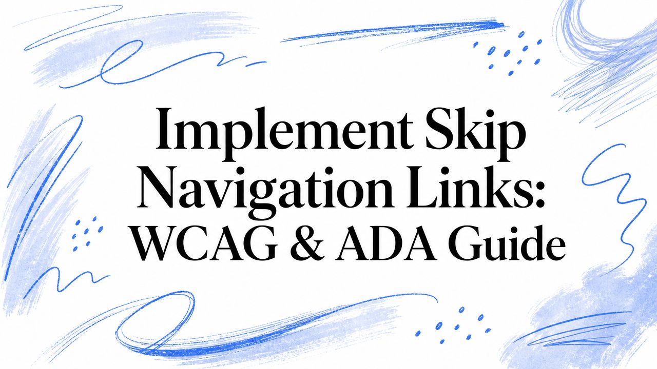 Implement Skip Navigation Links: WCAG & ADA Guide | ADA Compliance Pros