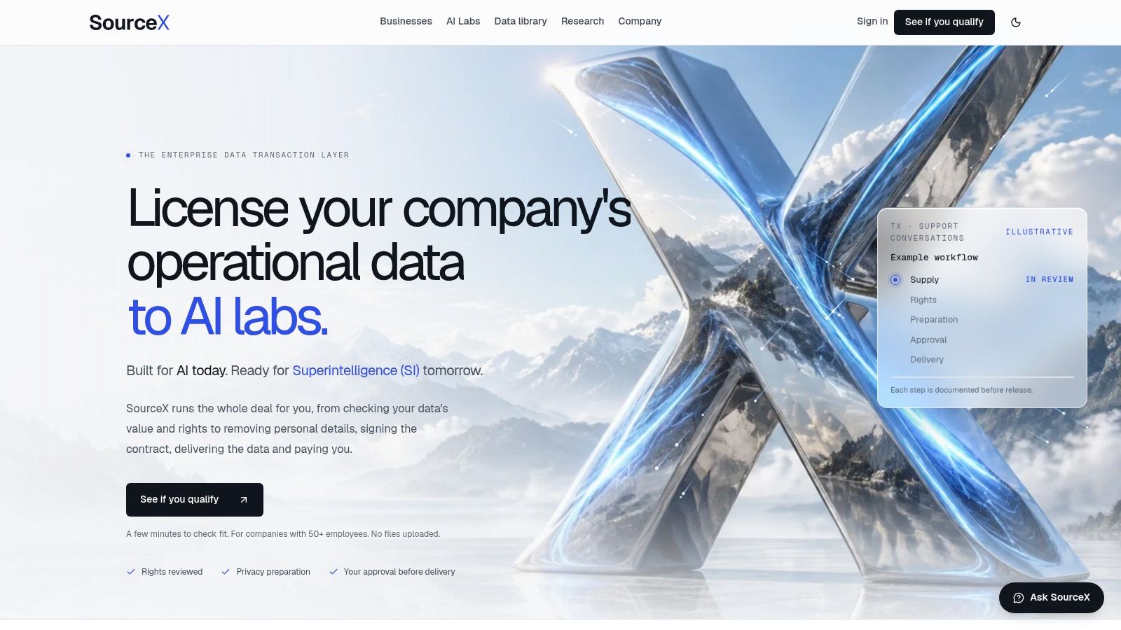 Screenshot from https://sourcex.si