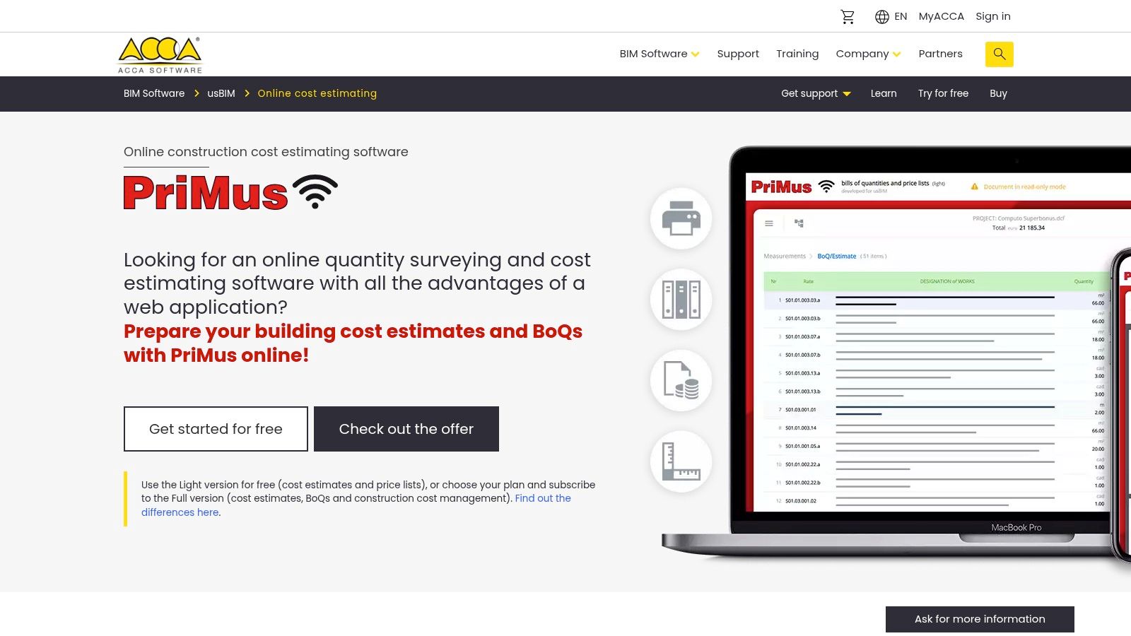 ACCA PriMus (PriMus online Light + PriMus-DCF desktop)
