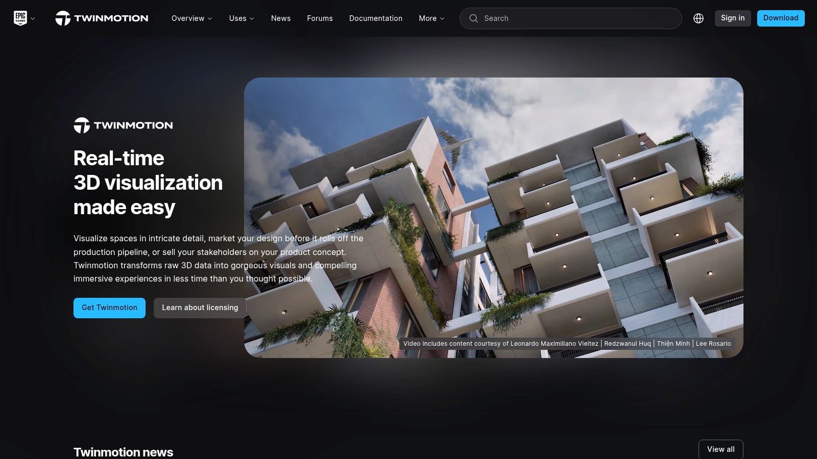 Twinmotion from Epic Games