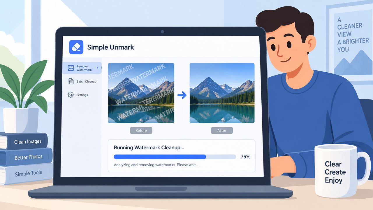 Screenshot from https://omev.ai/tools/simple-unmark/cleaner-interface.png