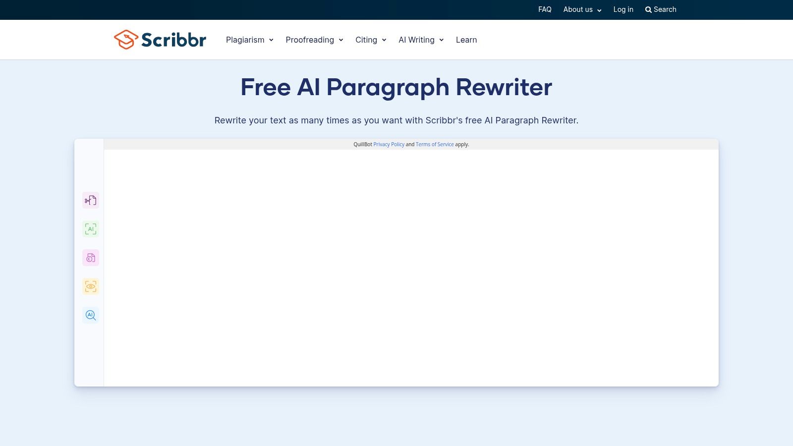 Scribbr Paragraph Rewriter