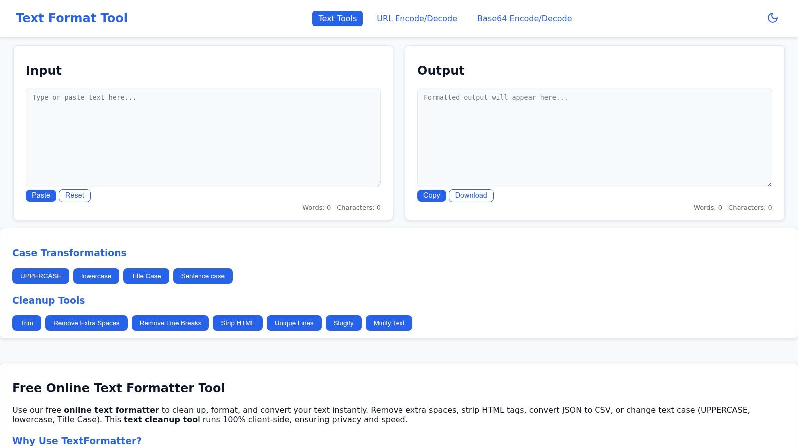 Text Format Tool