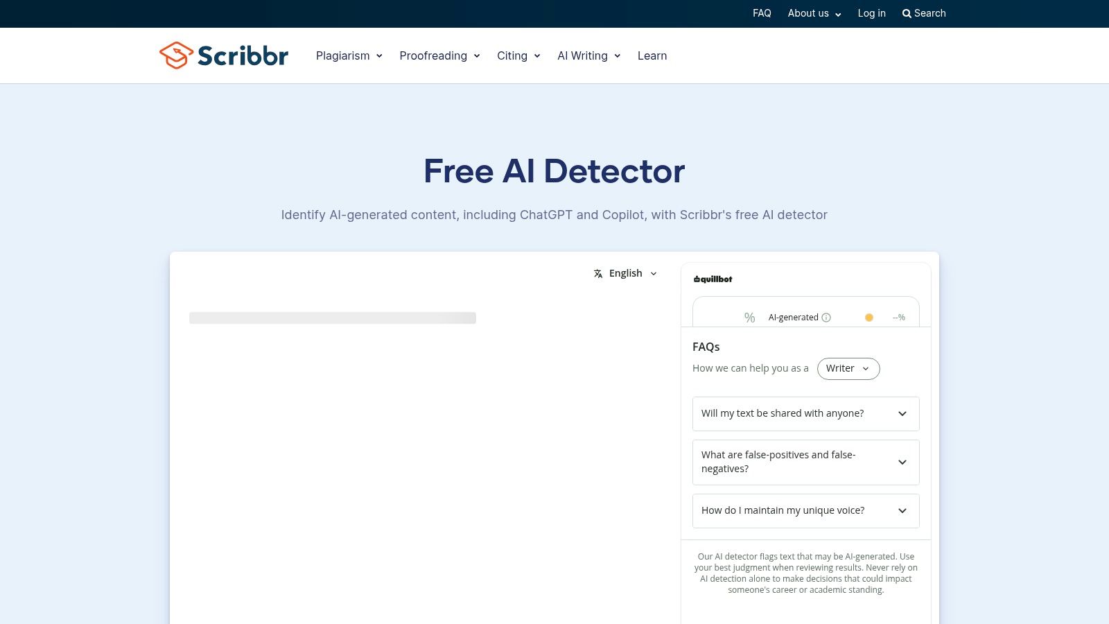 Scribbr AI Detector