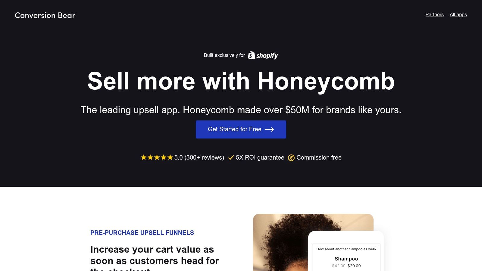 Honeycomb Upsell & Cross Sell (Conversion Bear)