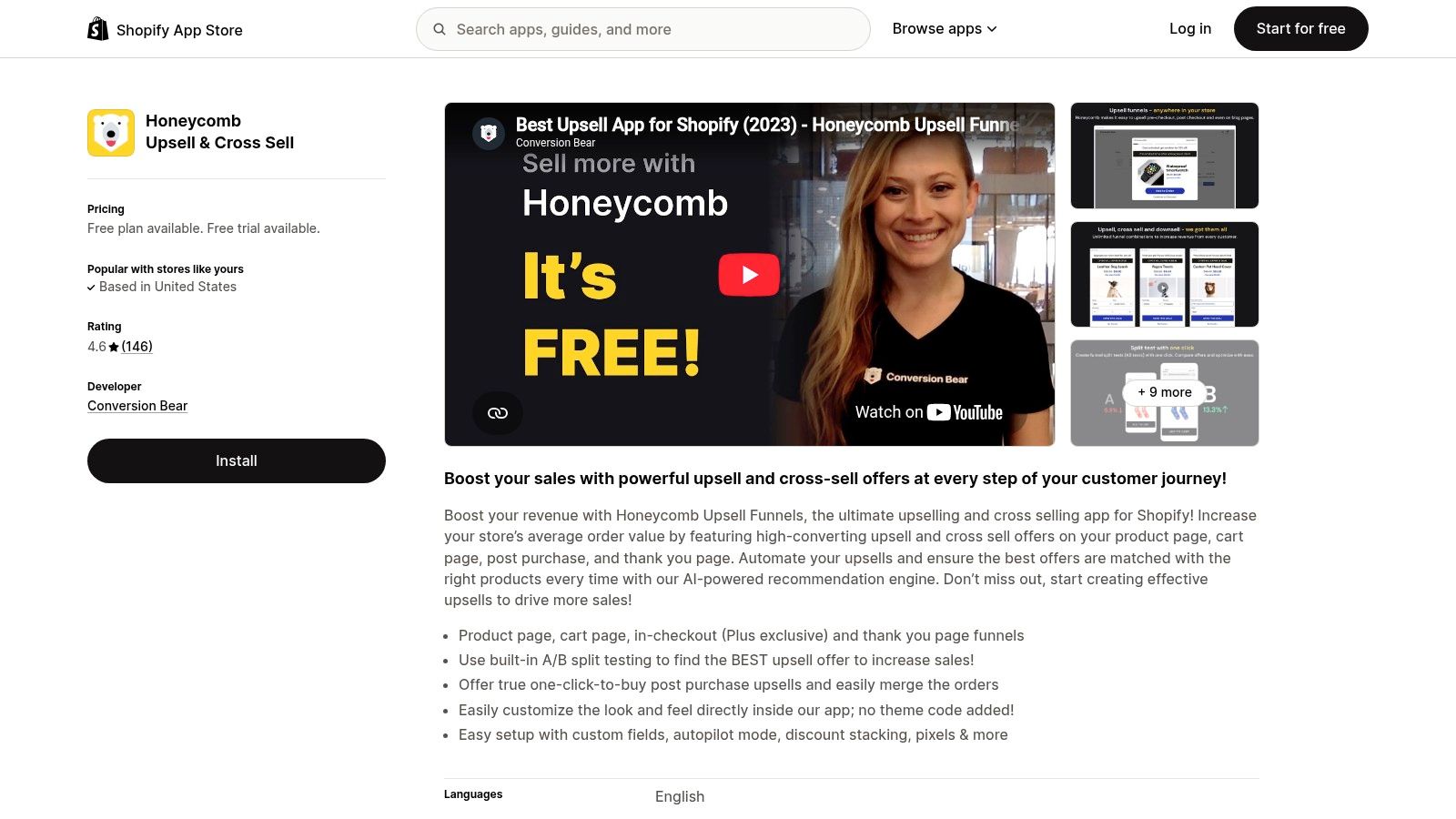 Honeycomb Upsell & Cross-Sell by Conversion Bear