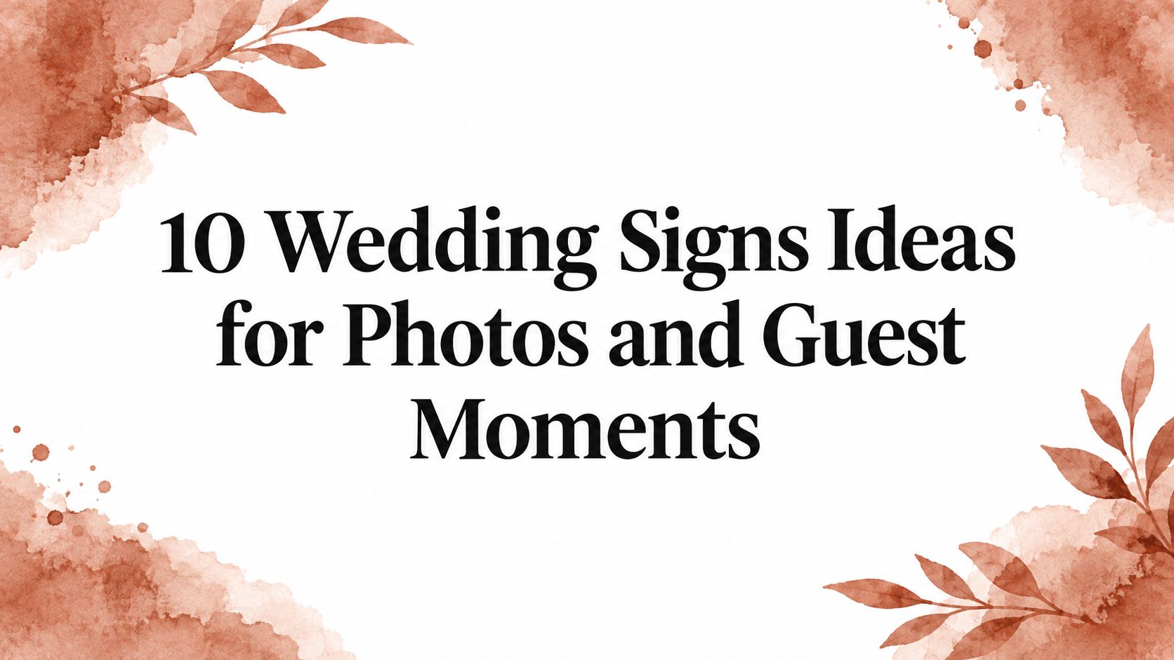 10 Wedding Signs Ideas for Photos and Guest Moments