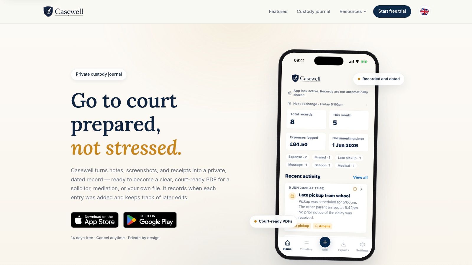 Screenshot from https://getcasewell.com