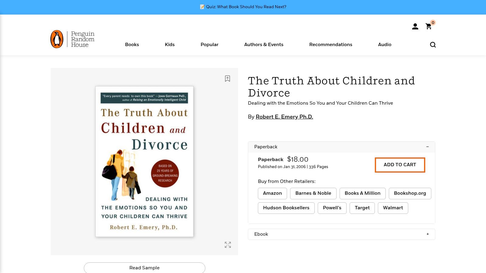 The Truth About Children and Divorce by Robert E. Emery, PhD