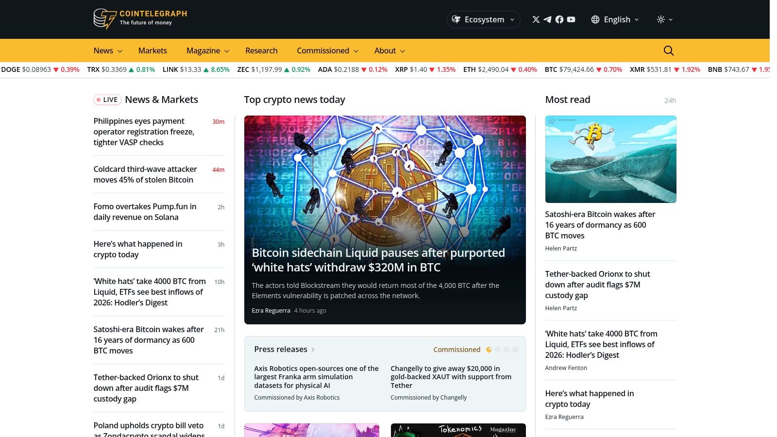 Cointelegraph (Official News Channel)