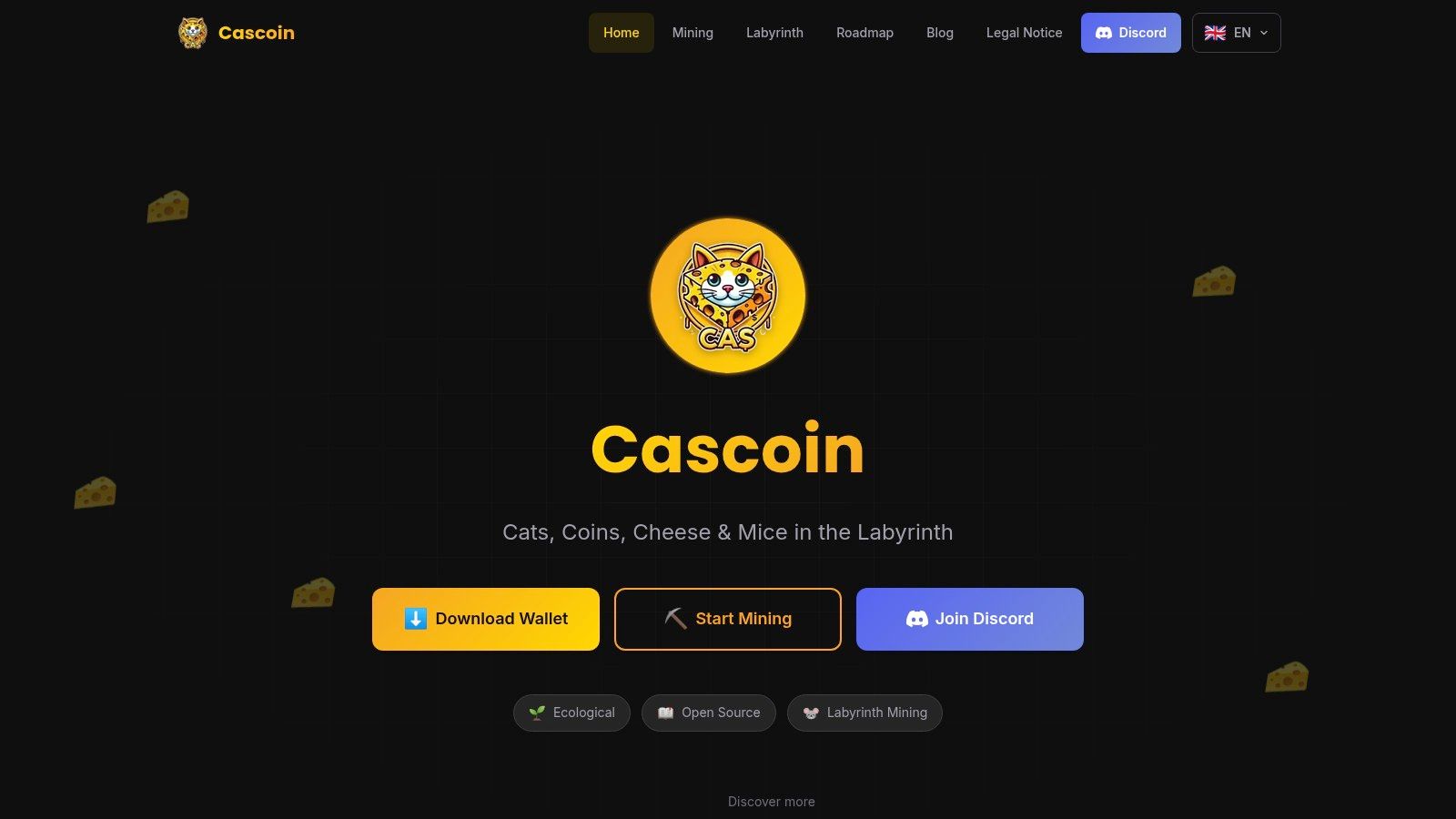 Screenshot from https://cascoin.net