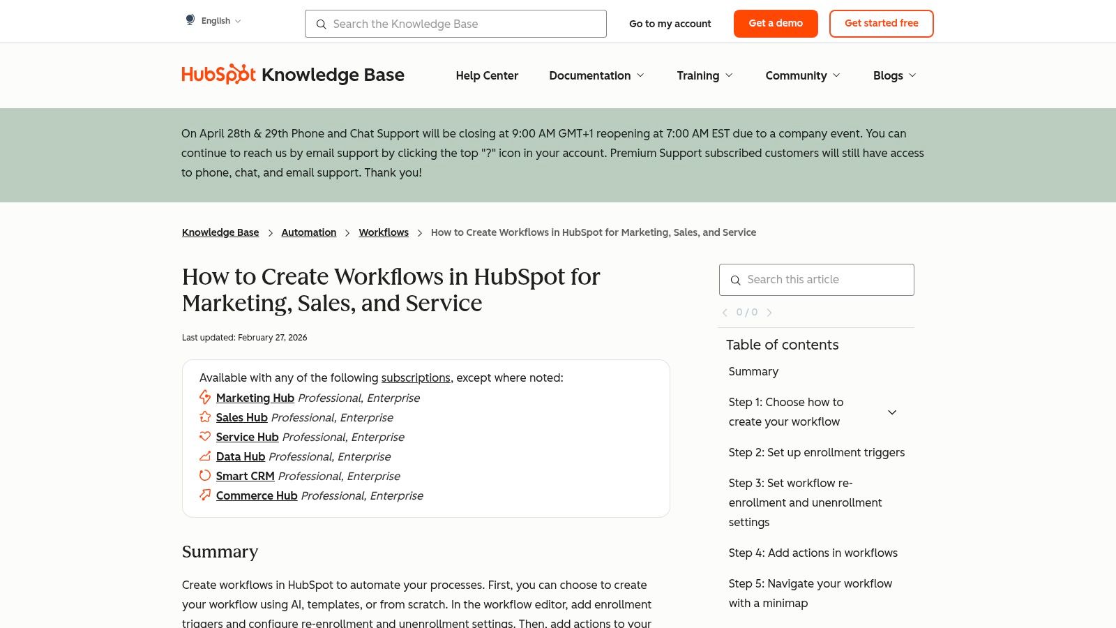 Screenshot from https://knowledge.hubspot.com/workflows/create-workflows
