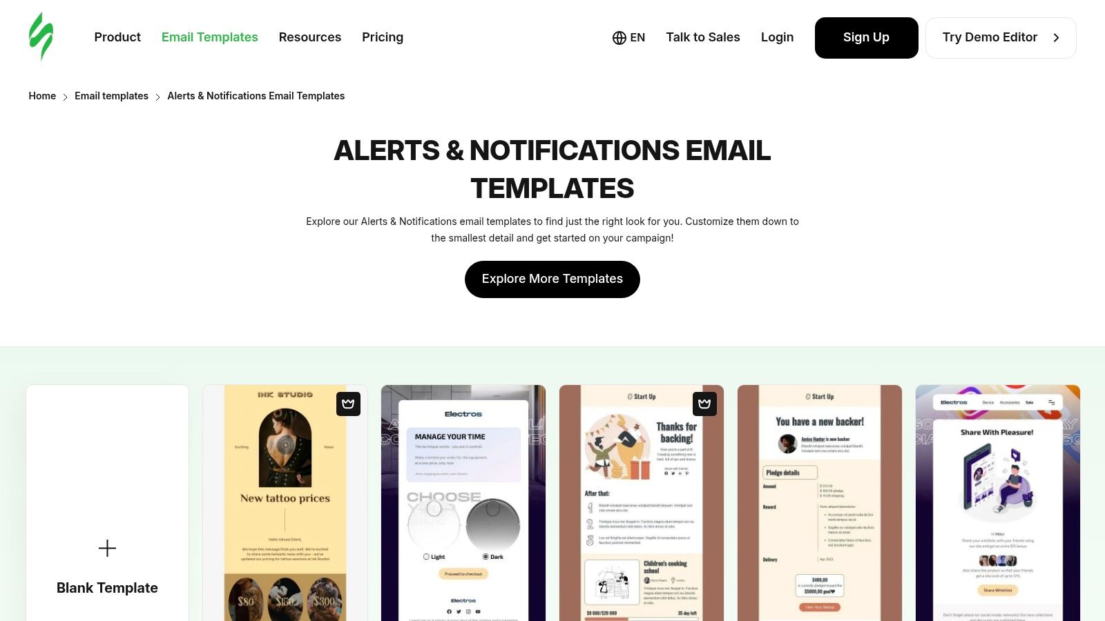 Stripo – Alerts & Notifications Template Collection
