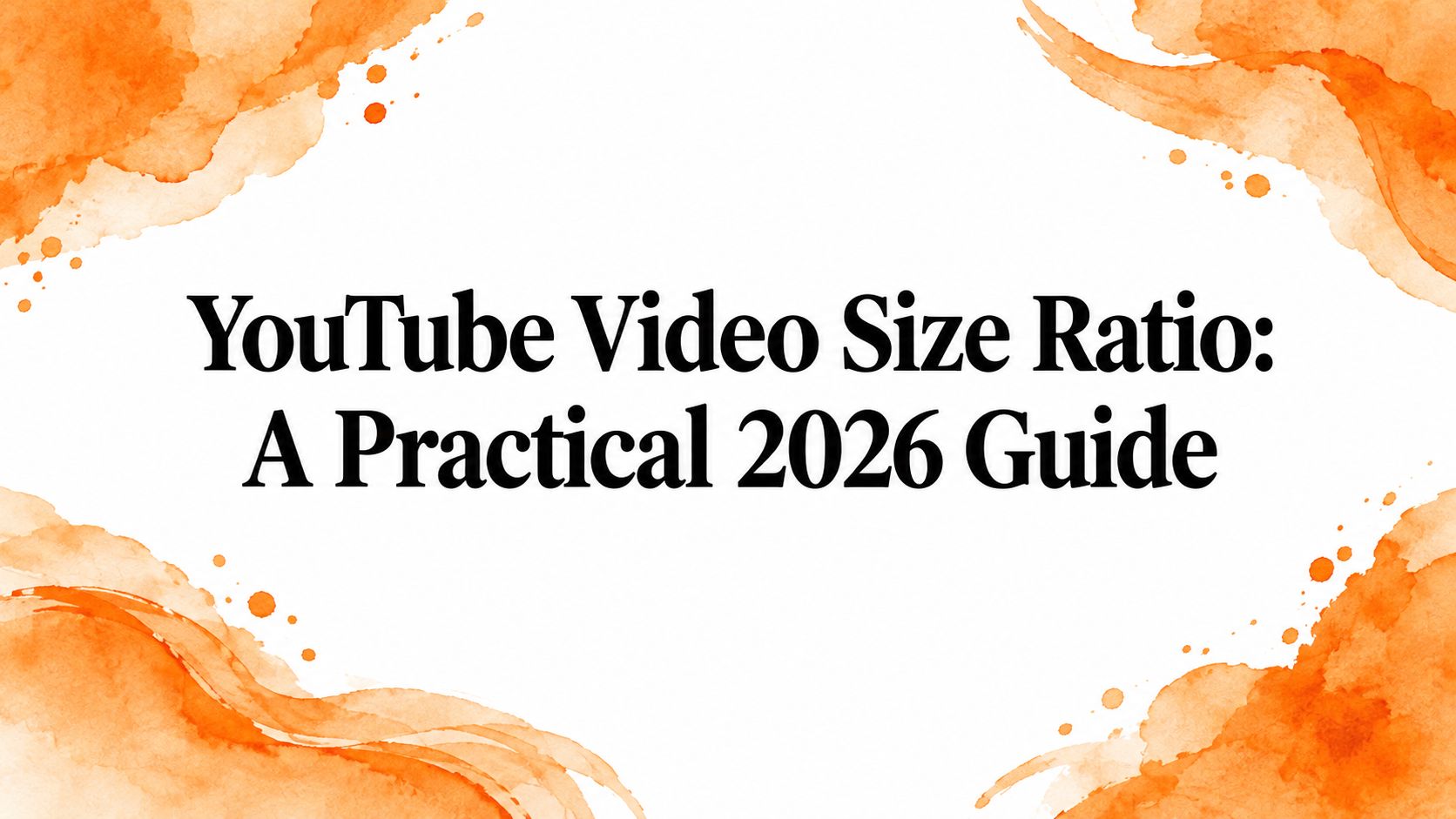 YouTube Video Size Ratio: A Practical 2026 Guide