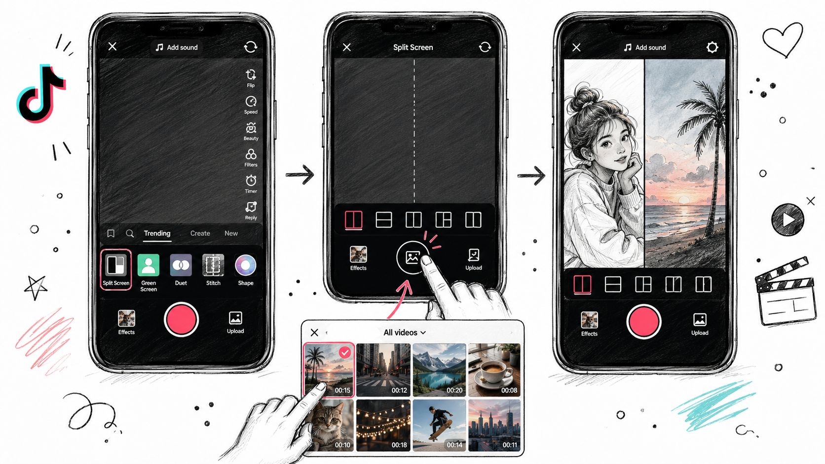 Screenshot from https://tiktok.com/effect/split-screen