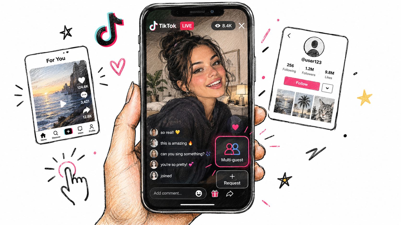 Screenshot from https://tiktok.com/live/multi-guest-request-button
