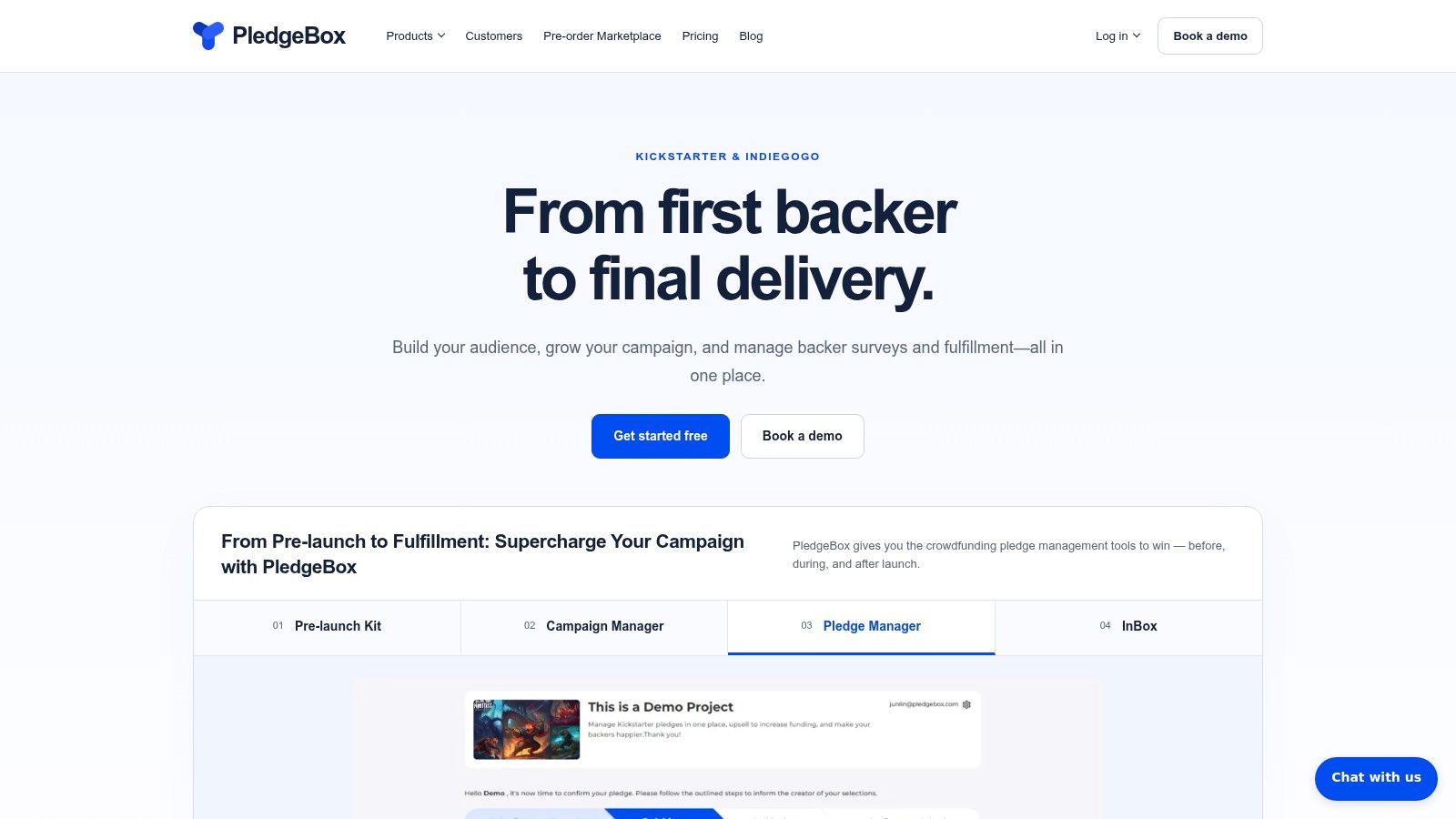 Screenshot from https://www.pledgebox.com