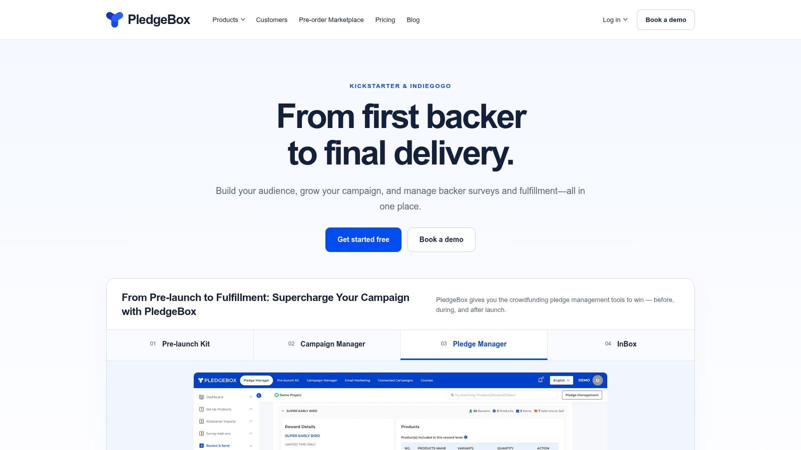 Screenshot from https://www.pledgebox.com