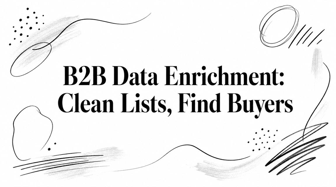 B2B Data Enrichment: Clean Lists, Find Buyers